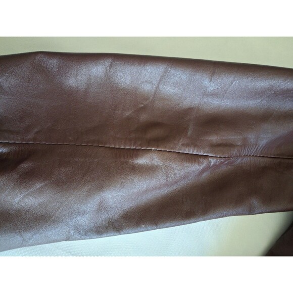 1980's American Express Leather Flight Jacket Men’s Size 40 Full Zip Dark Brown - Picture 16 of 16